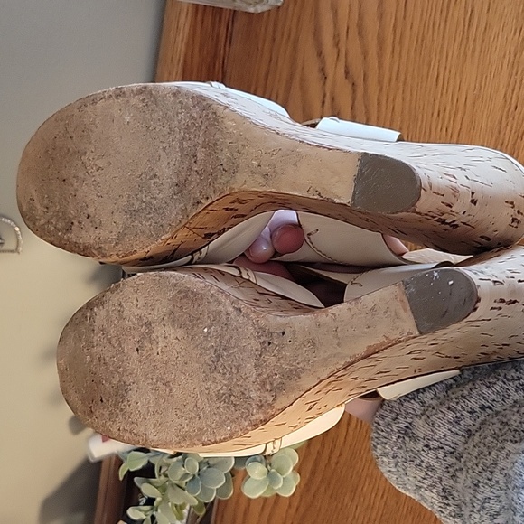 Chloe wedge sandals cream size 8 - Picture 12 of 12